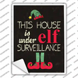 Under Elf Surveillance Novelty Rectangle Sticker Decal Small