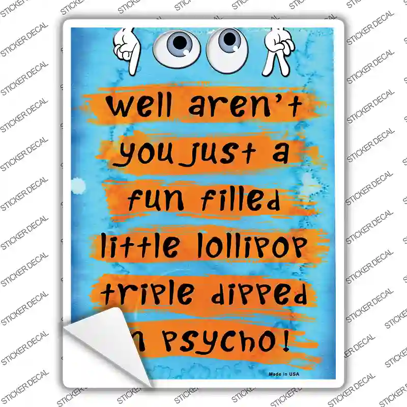 Little Lollipop Novelty Rectangle Sticker Decal