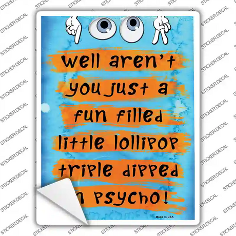 Little Lollipop Novelty Rectangle Sticker Decal