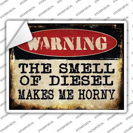 The Smell Of Diesel Novelty Rectangle Sticker Decal Small