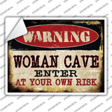 Women Cave Novelty Rectangle Sticker Decal Small