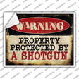 A Shotgun Novelty Rectangle Sticker Decal Small