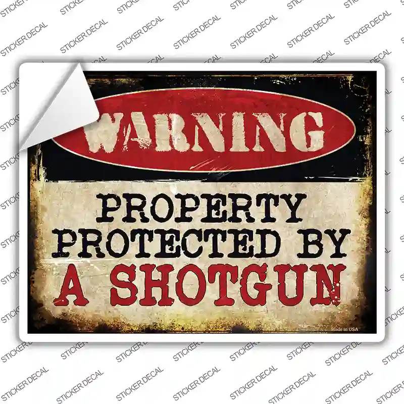 A Shotgun Novelty Rectangle Sticker Decal Small