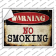 Warning No Smoking Novelty Rectangle Sticker Decal Small