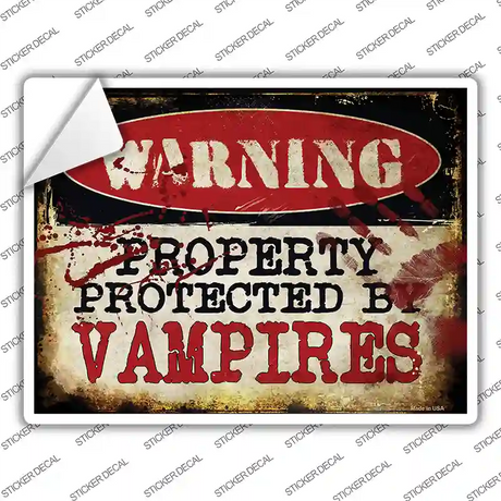 Vampires Novelty Rectangle Sticker Decal Small