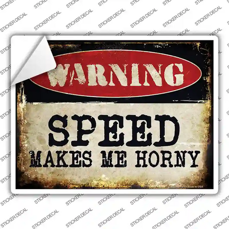 Speed Novelty Rectangle Sticker Decal Small