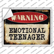 Emotional Teenager Novelty Rectangle Sticker Decal Small