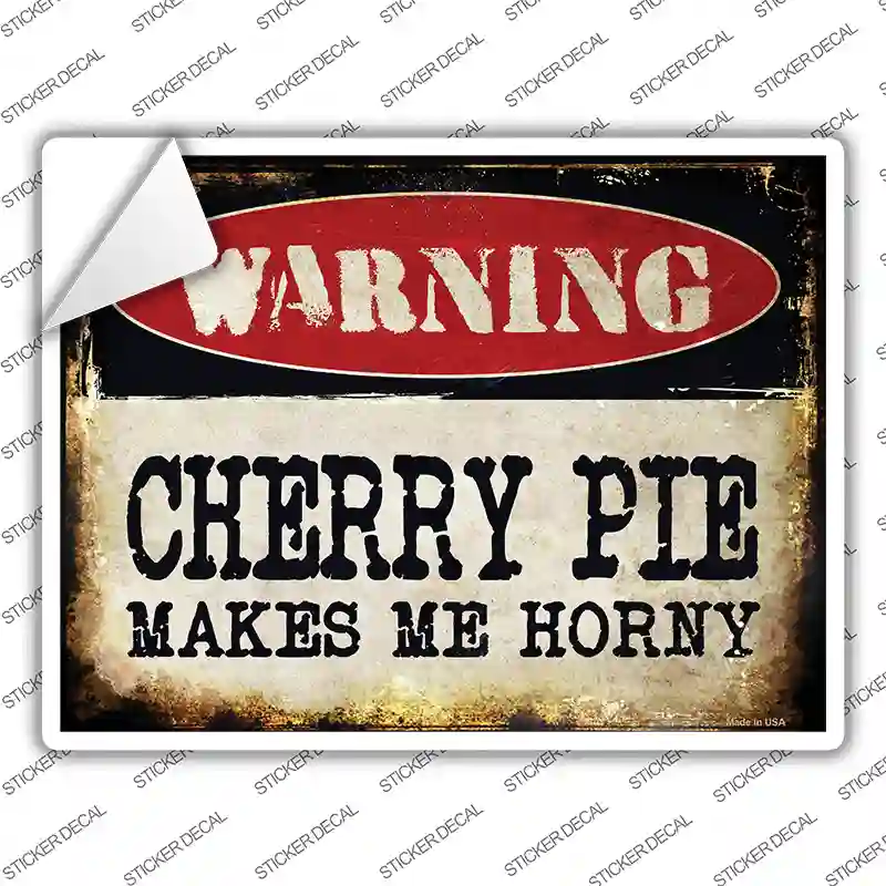 Cherry Pie Novelty Rectangle Sticker Decal Small