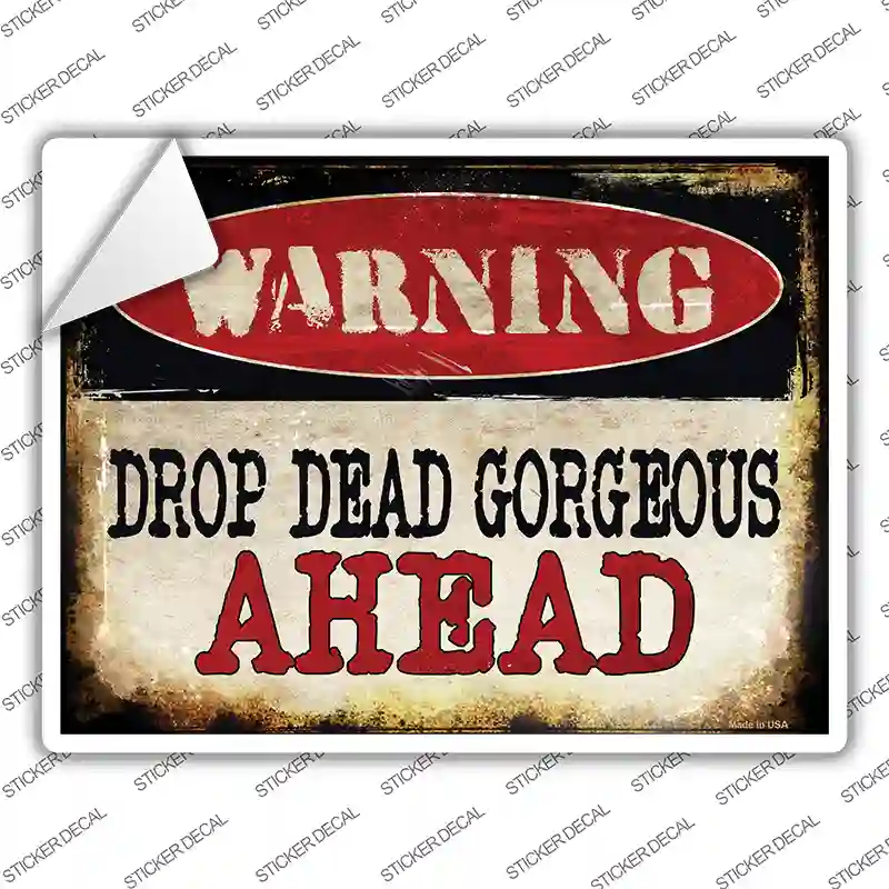 Drop Dead Gorgeous Novelty Rectangle Sticker Decal Small