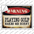 Playing Golf Novelty Rectangle Sticker Decal Small