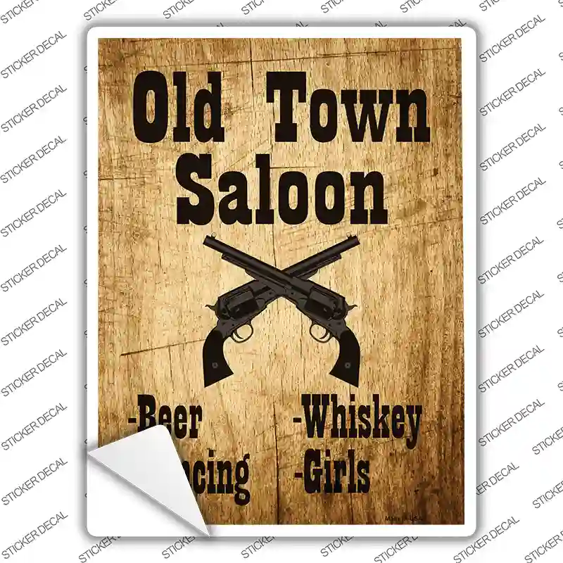 Old Town Saloon Novelty Rectangle Sticker Decal Small