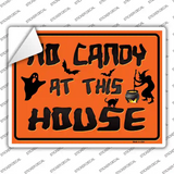 No Candy At This House Novelty Rectangle Sticker Decal Small