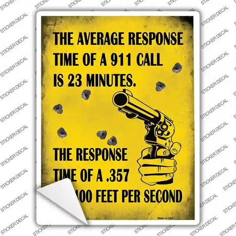 The Average Response Novelty Rectangle Sticker Decal Small