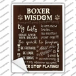 Boxer Wisdom Novelty Rectangle Sticker Decal Small