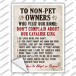 Non-Pet Owners Cavalier King Novelty Rectangle Sticker Decal Small