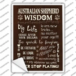 Australian Shepherd Hound Wisdom Novelty Rectangle Sticker Decal Small