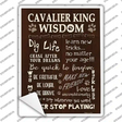 Cavalier King Wisdom Novelty Rectangle Sticker Decal Small