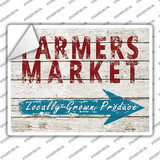 Farmers Market Locally Grown Produce Novelty Rectangle Sticker Decal Small