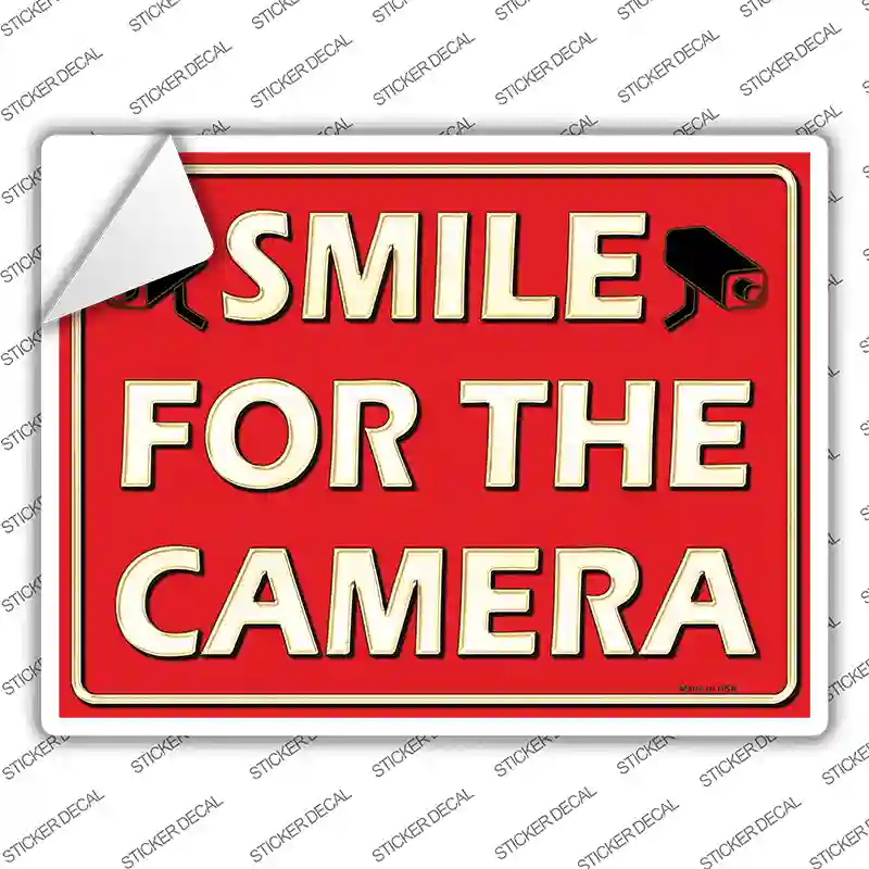 Smile For The Camera Novelty Rectangle Sticker Decal
