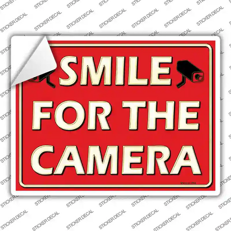 Smile For The Camera Novelty Rectangle Sticker Decal