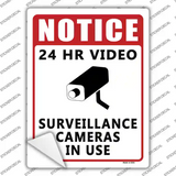 Notice Video Surveillance Novelty Rectangle Sticker Decal