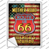 Mother Road Route 66 Novelty Rectangle Sticker Decal