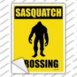 Sasquatch Crossing Novelty Rectangle Sticker Decal Small