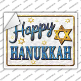 Happy Hanukkah Novelty Rectangle Sticker Decal Small