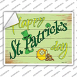 Happy St Patricks Day Novelty Rectangle Sticker Decal Small