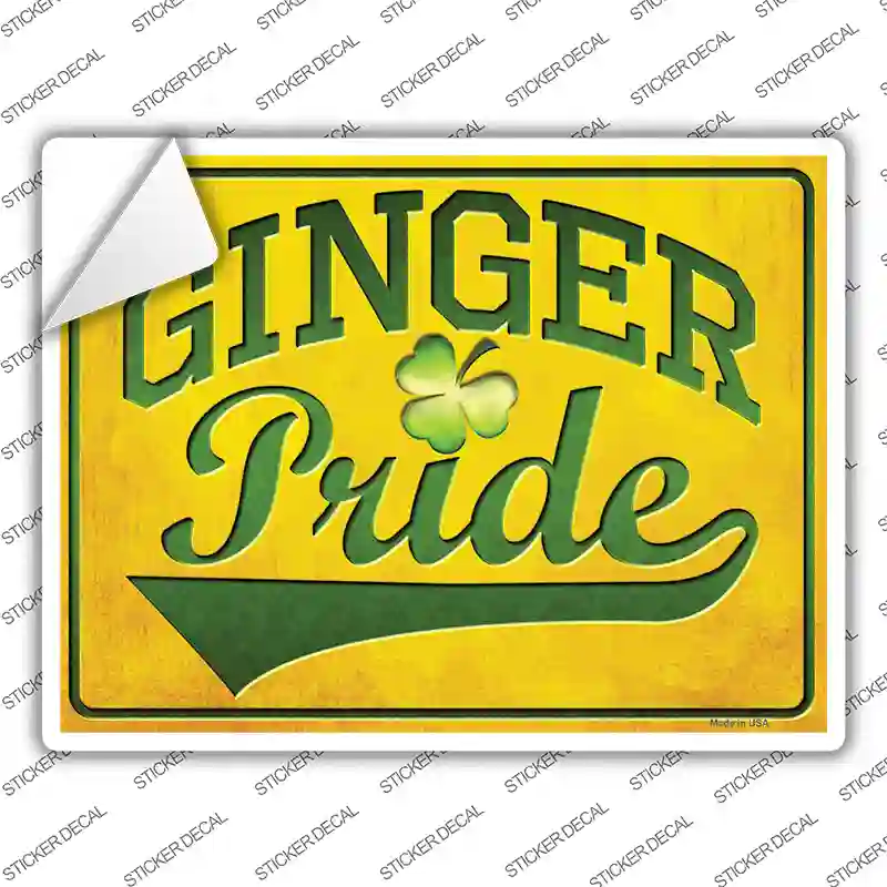 Ginger Pride Novelty Rectangle Sticker Decal Small