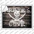 Pirates Cove Wood Look Novelty Rectangle Sticker Decal