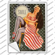 Girl On Chair Vintage Pinup Novelty Rectangle Sticker Decal Small