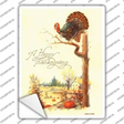 Happy Thanksgiving Vintage Poster Novelty Rectangle Sticker Decal Small