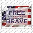 American Flag Free Brave Novelty Rectangle Sticker Decal Small