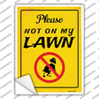 Not On My Lawn Novelty Rectangular Sticker Decal