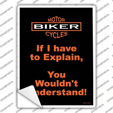 Explain Novelty Rectangle Sticker Decal Small