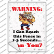 I Can Reach The Fence Novelty Rectangle Sticker Decal Small