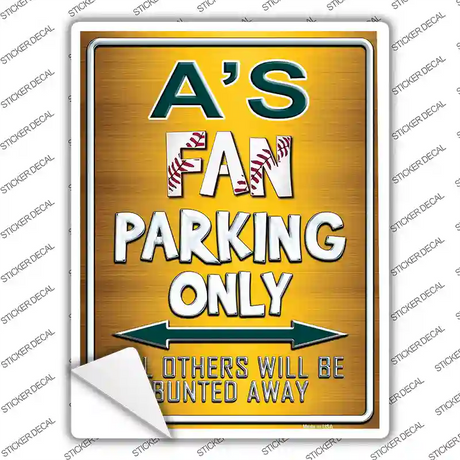 Athletics Novelty Rectangle Sticker Decal Small