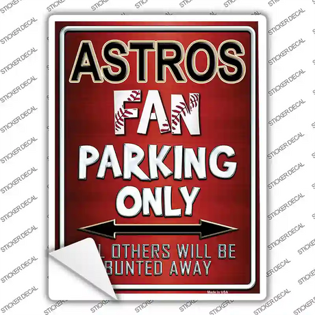 Astros Novelty Rectangle Sticker Decal Small