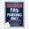 Braves Novelty Rectangle Sticker Decal Small