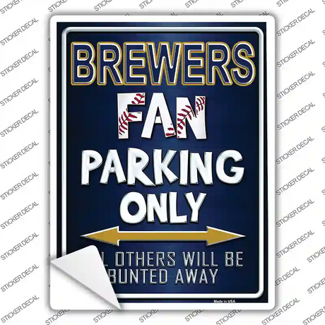 Brewers Novelty Rectangle Sticker Decal Small