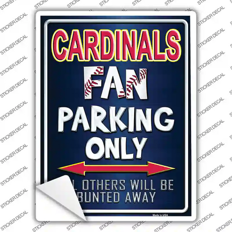 Cardinals Red Novelty Rectangle Sticker Decal Small