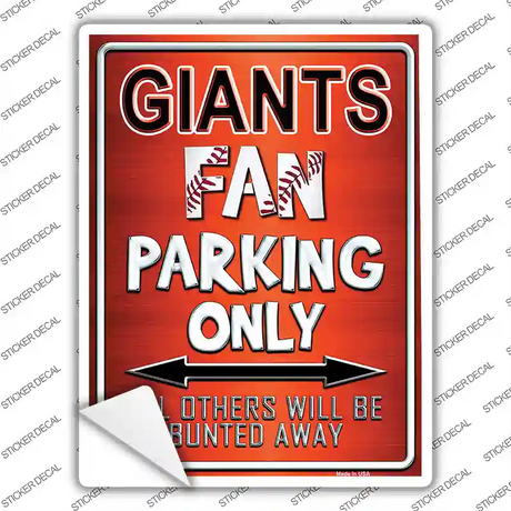 Giants Orange Novelty Rectangle Sticker Decal Small