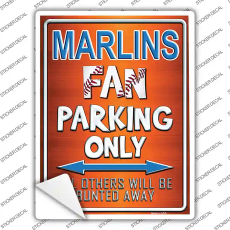 Marlins Novelty Rectangle Sticker Decal Small