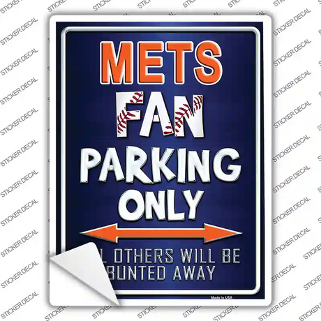 Mets Novelty Rectangle Sticker Decal Small