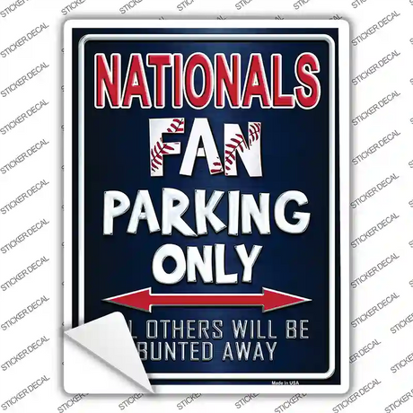 Nationals Novelty Rectangle Sticker Decal Small