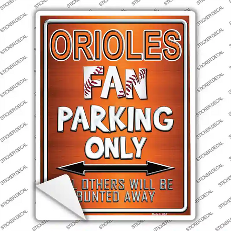 Orioles Novelty Rectangle Sticker Decal Small