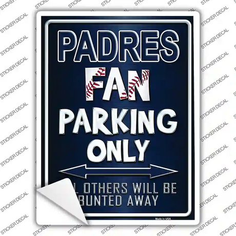 Padres Novelty Rectangle Sticker Decal Small