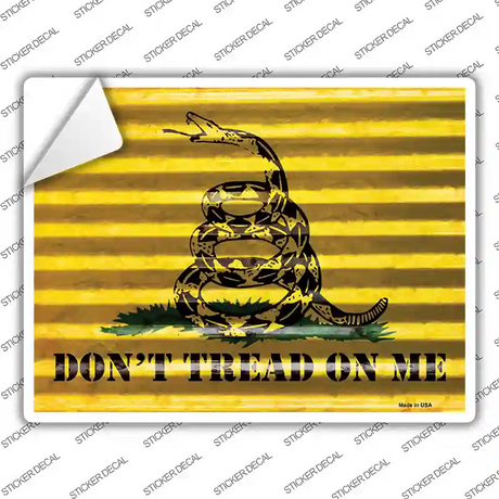 Dont Tread On Me Novelty Rectangle Sticker Decal Small