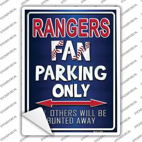 Rangers Blue Novelty Rectangle Sticker Decal Small